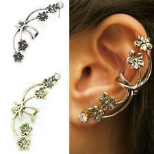 Ear Cuff Brinco Vintage 4 Flores